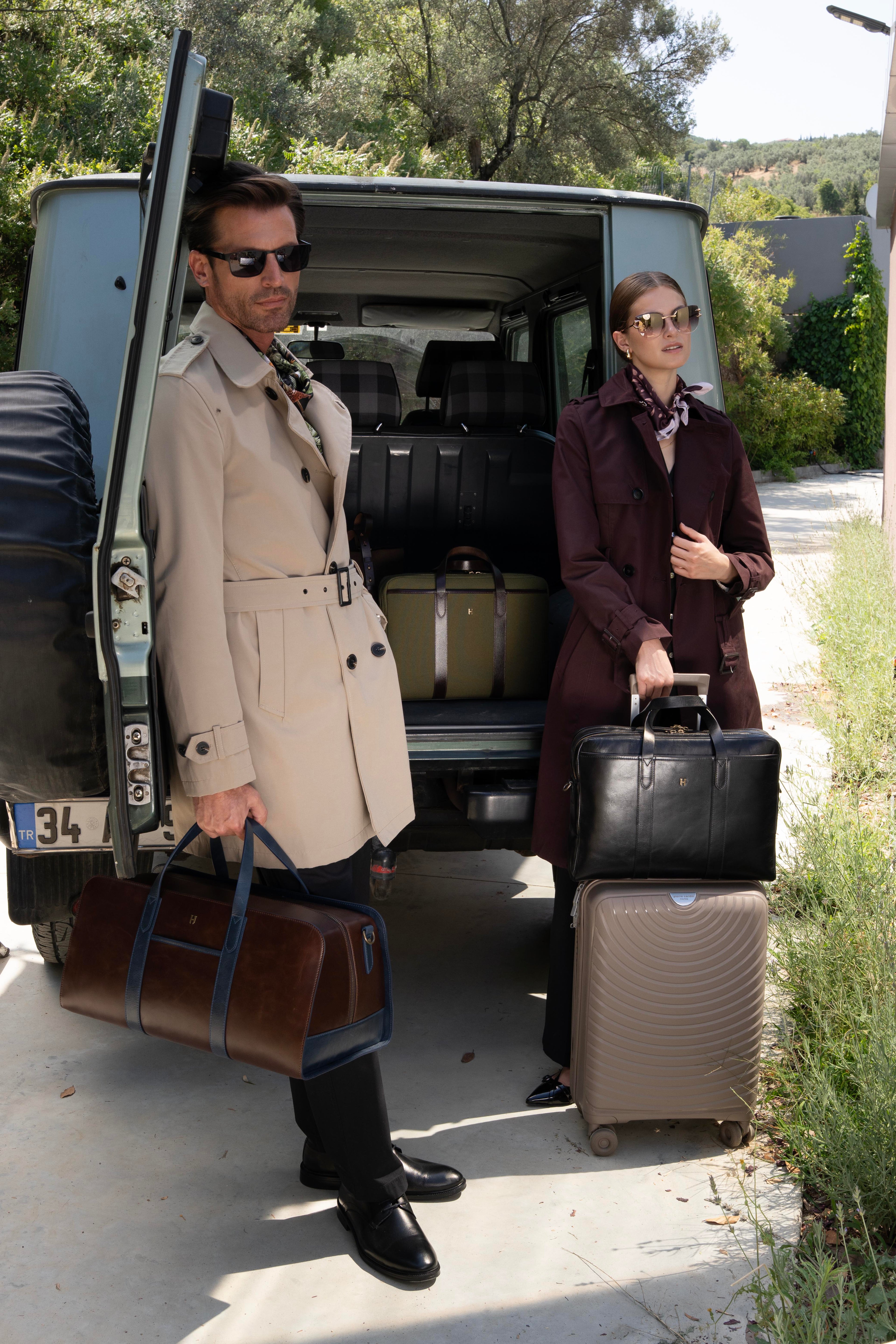 Leonard Lüks Deri Seyahat Çantası