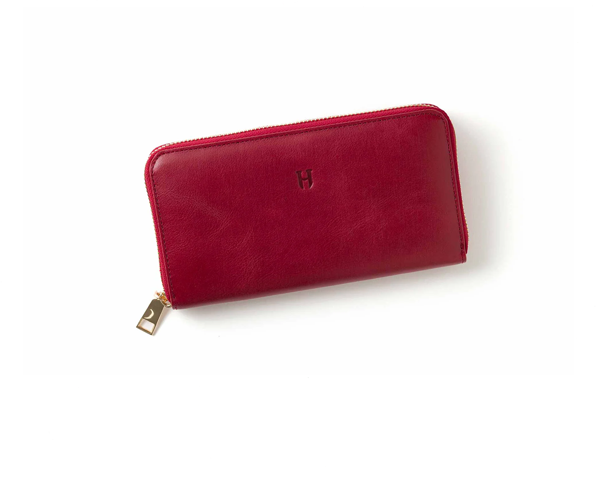 Amelia Kadın Deri Cüzdan – Fermuarlı, RFID Korumalı