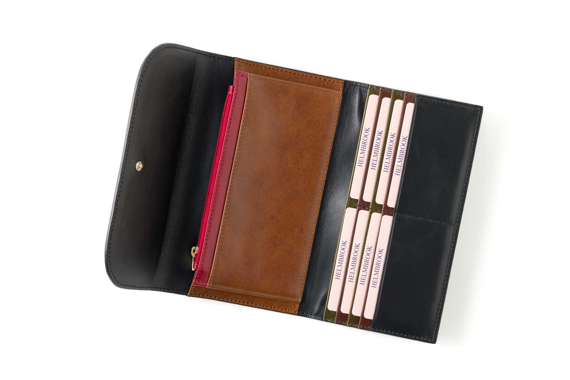 Charlotte kadın deri cüzdan, Helmbrook kalitesiyle tasarlandı.