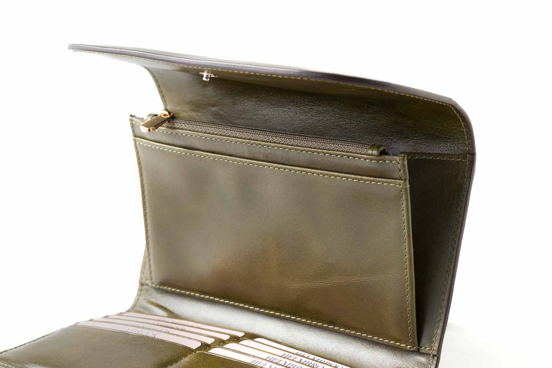 Dayanıklı ve güvenilir kadın deri RFID korumalı el yapımı deri cüzdan, uzun ömürlü.