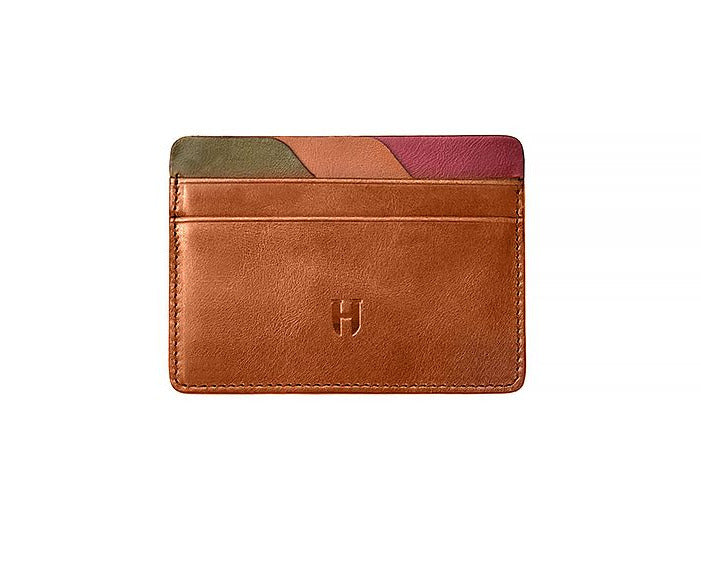 Deri Elton erkek ince tasarım RFID korumalı kartlık. Zarif ve güvenilir.