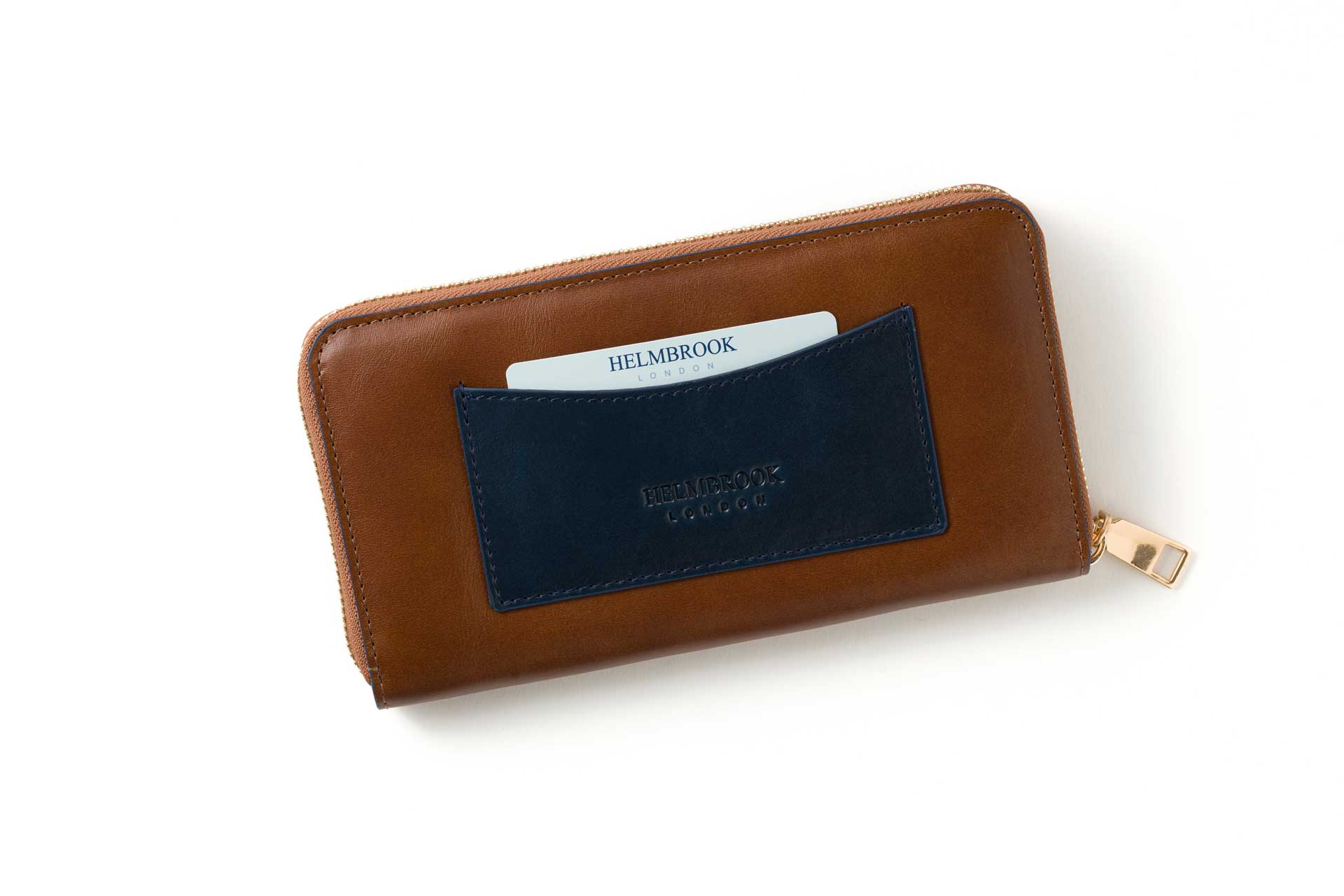 El yapımı deri, RFID korumalı zipli kadın cüzdanı, güvenli ve şık.