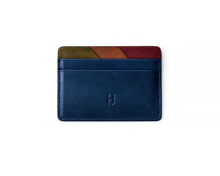 Erkek deri RFID ince tasarım Elton kartlık. Güvenli ve kompakt.