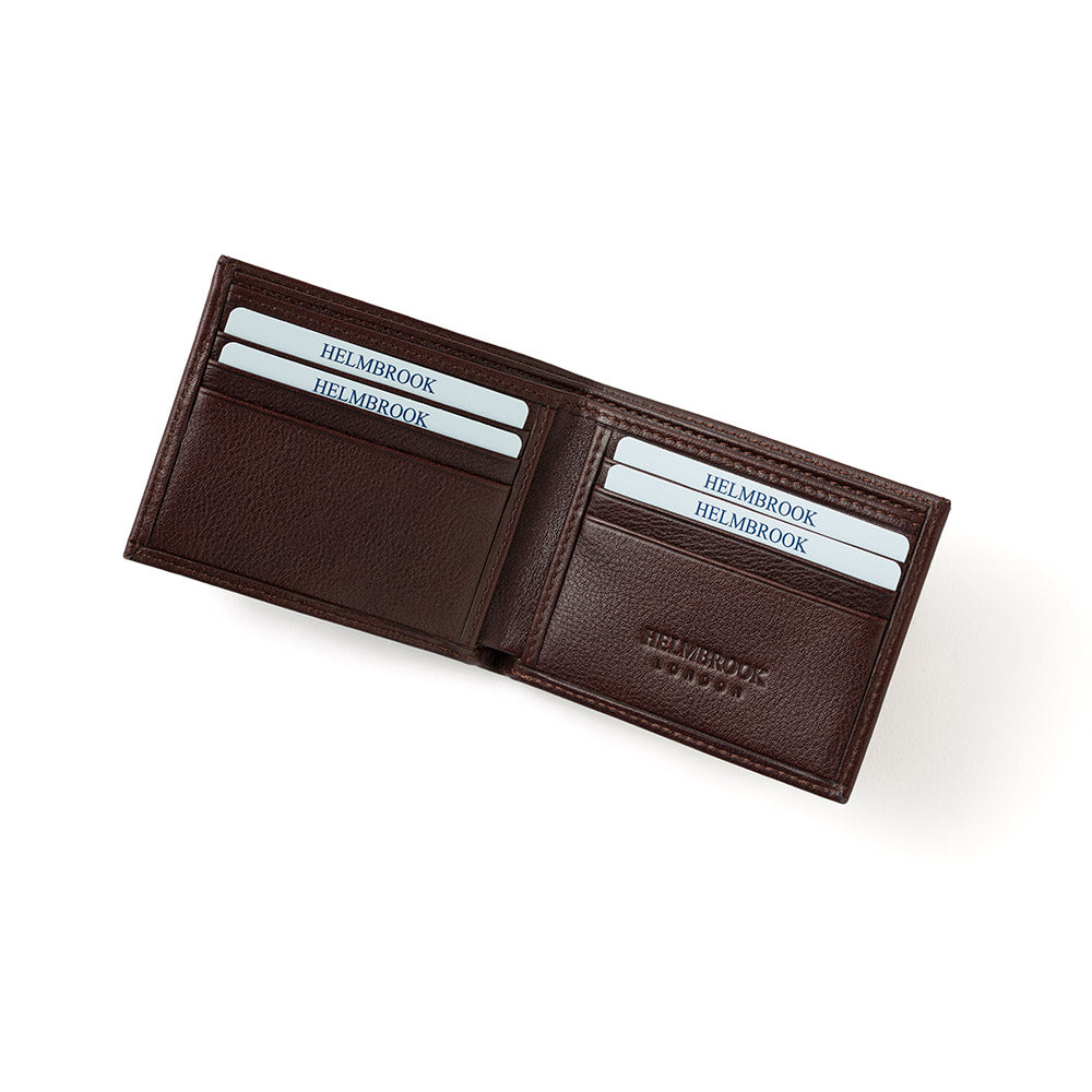 Pratik Dean kahverengi deri cüzdan erkek kullanıcılar için işlevsel çözüm.