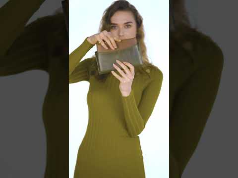 Ashley Kadın Deri Cüzdan – Fermuarlı, RFID Korumalı - Haki (Ekstra Renkler)