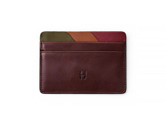 RFID deri erkek ince Elton bolmeli kartlık. Güvenli ve dayanıklı tasarım.