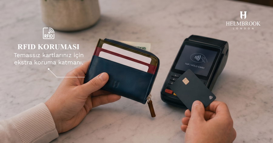 RFID Engelleyici Nedir? HELMBROOK London Deri Cüzdanlarla Kartlarınızı Koruyun