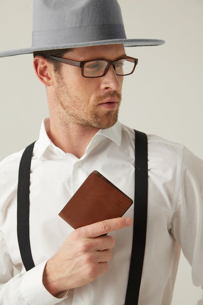 Eldridge El Yapımı Erkek Deri Cüzdan – RFID Korumalı, Çok Bölmeli