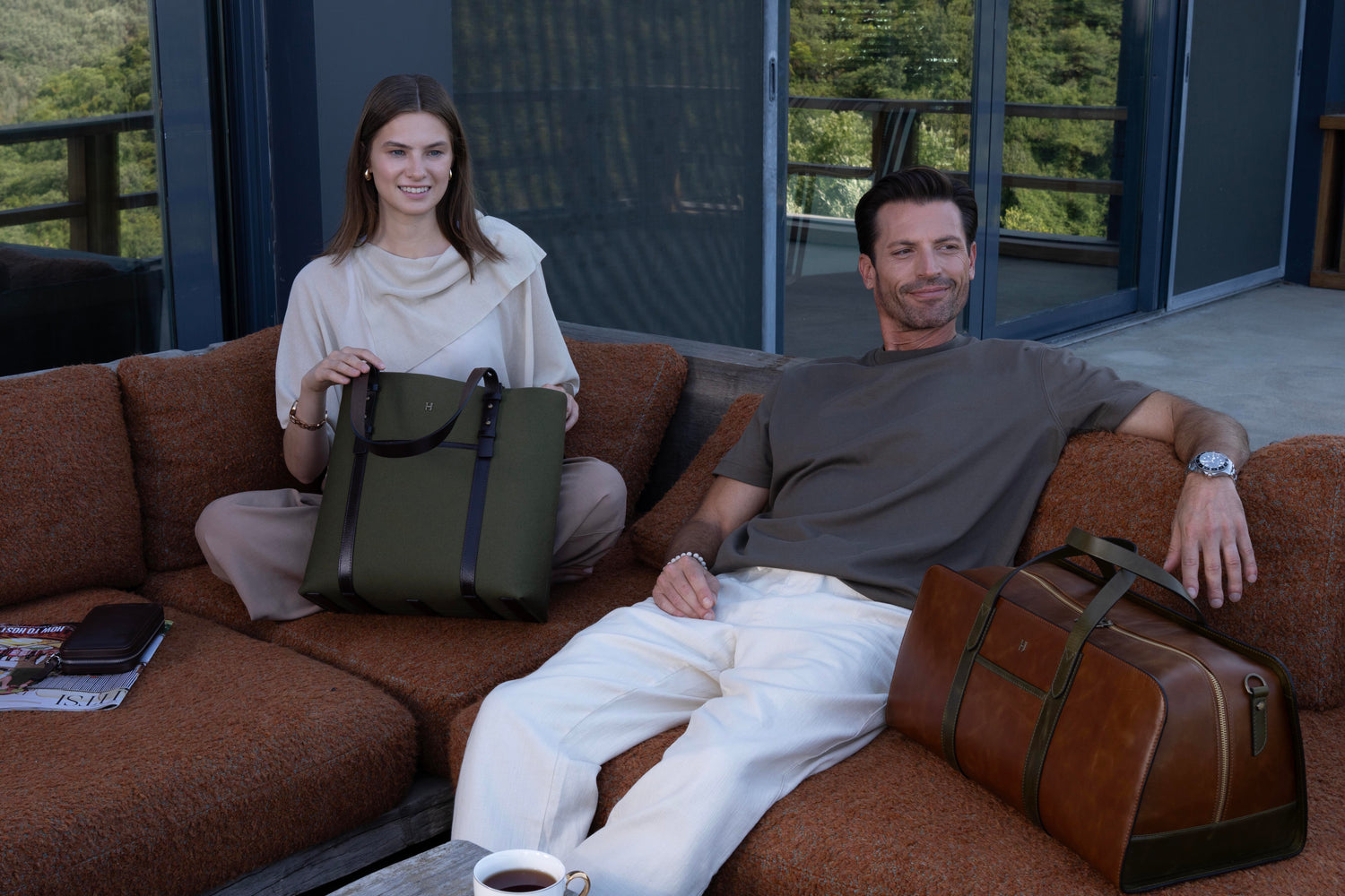 Leonard Lüks Deri Seyahat Çantası