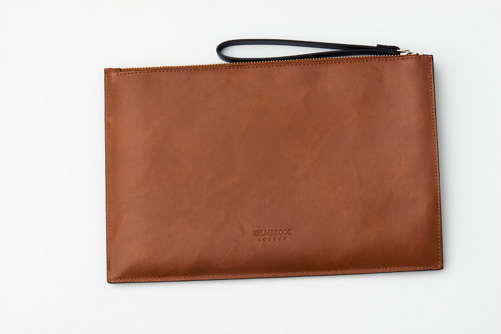 Beverly Unisex İnce Deri Clutch Çanta (Bilek Askılı)