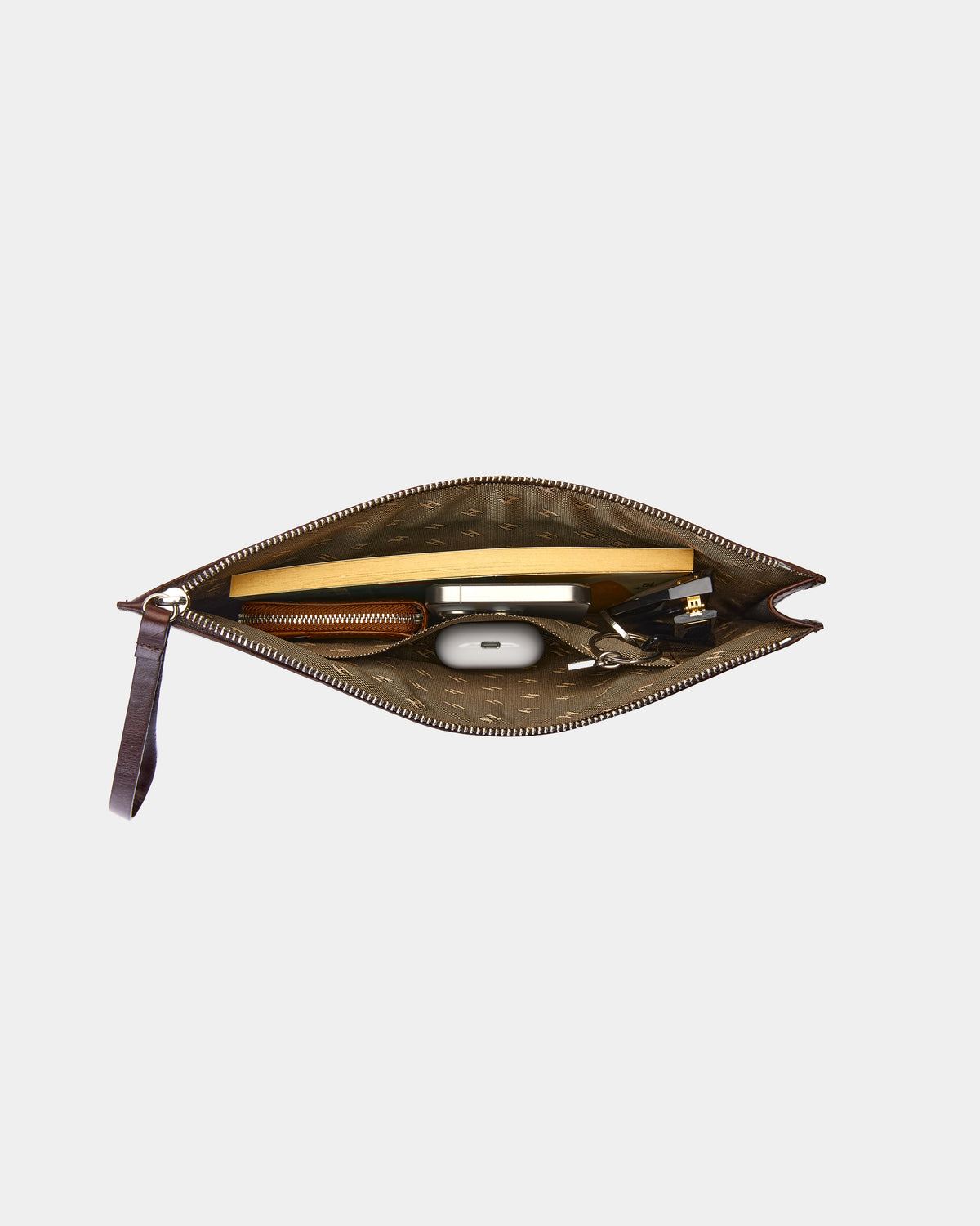 Beverly Unisex İnce Deri Clutch Çanta (Bilek Askılı)