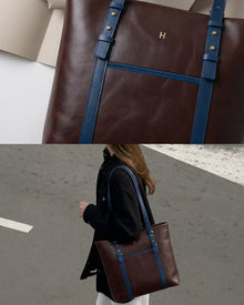 Louisa Unisex Deri Tote Bag – 15,6” Laptop Uyumlu