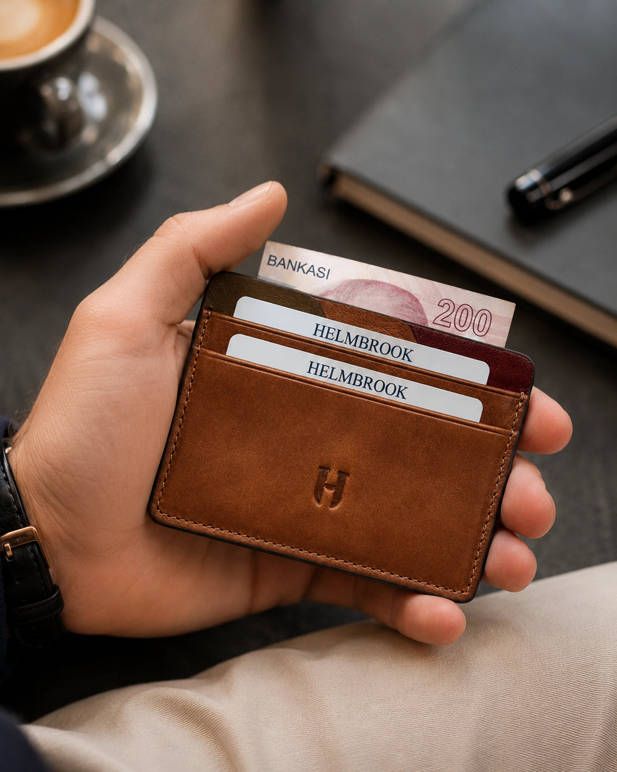 Elton Erkek RFID Korumalı Deri Kartlık