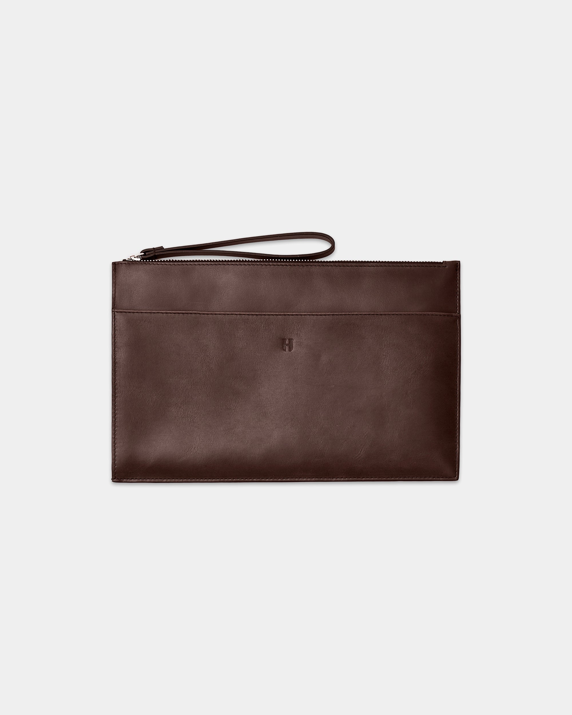 Beverly Unisex İnce Deri Clutch Çanta (Bilek Askılı)