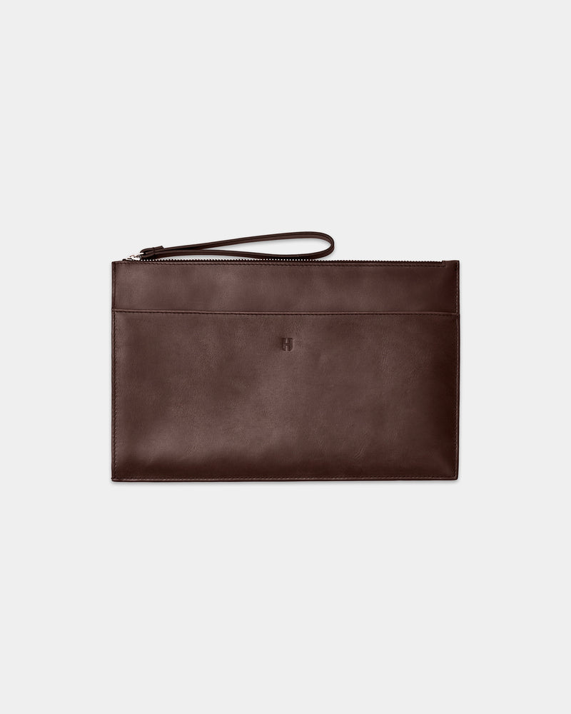Beverly Unisex İnce Deri Clutch Çanta (Bilek Askılı)