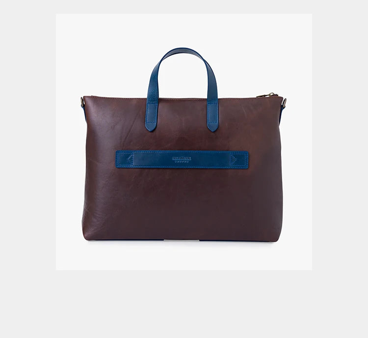 Brice 15,6" Unisex Deri Laptop ve Evrak Çantası