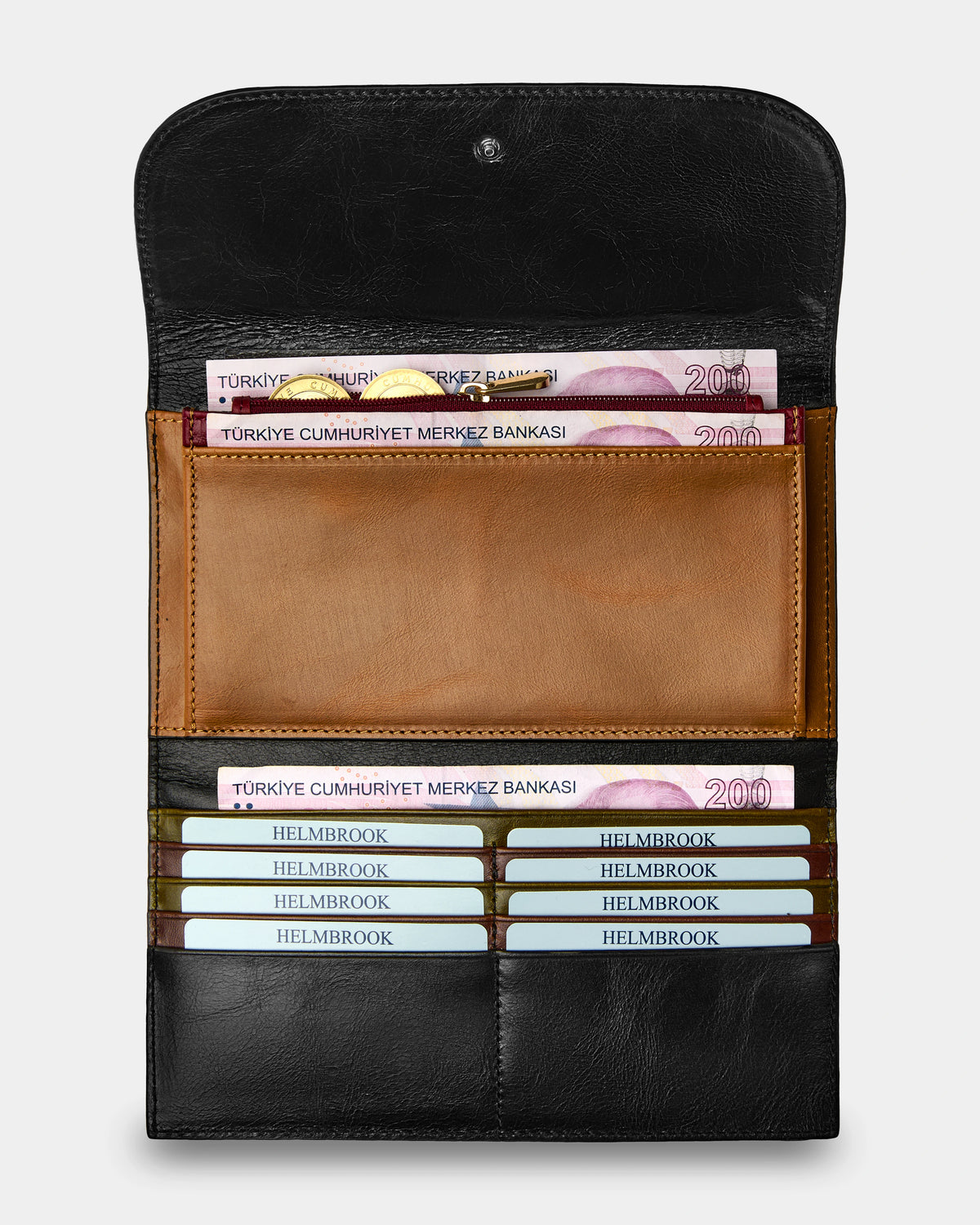 Charlotte Kadın Deri Cüzdan – Fermuarlı, RFID Korumalı