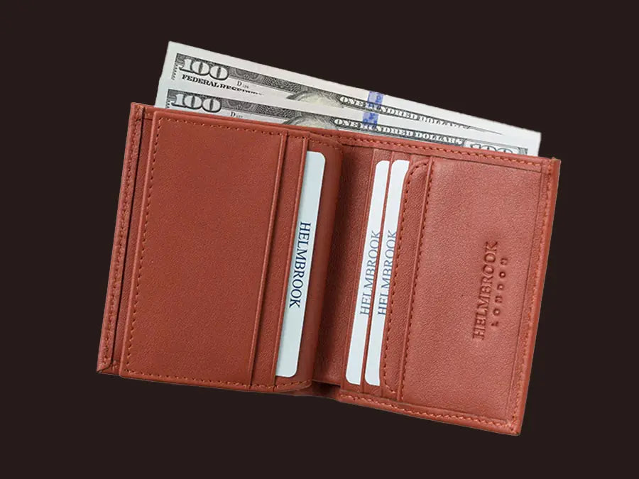Axel Erkek RFID Korumalı İnce Dikey Deri Cüzdan - Taba