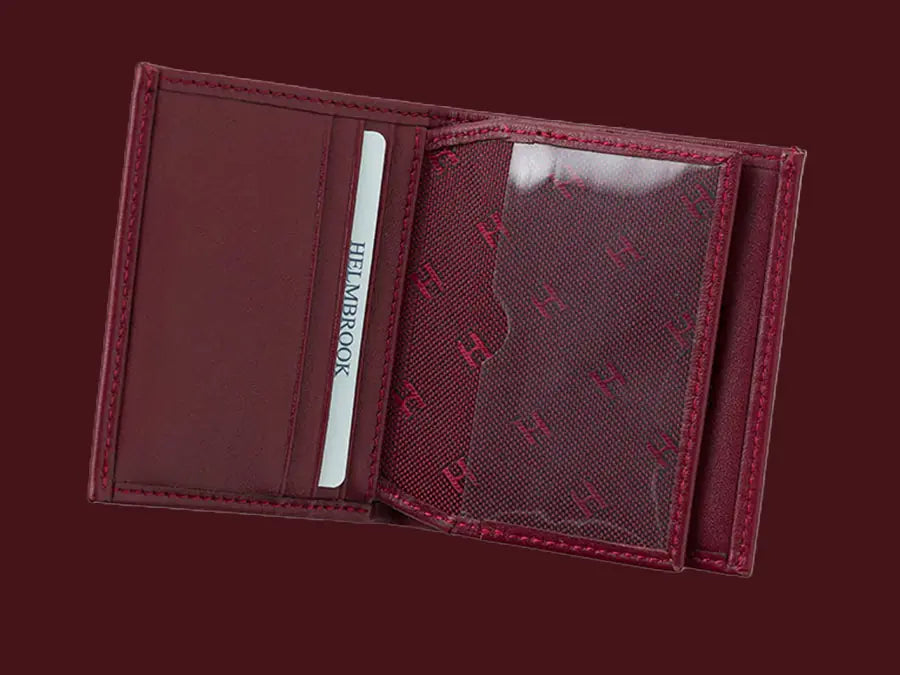 Axel Erkek RFID Korumalı İnce Dikey Deri Cüzdan - Bordo
