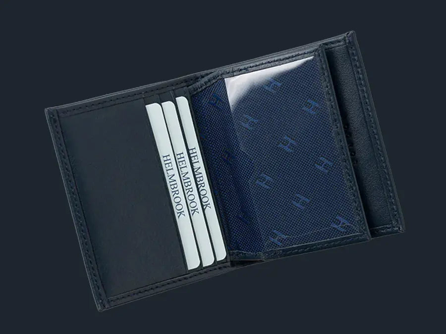 Axel Erkek RFID Korumalı İnce Dikey Deri Cüzdan - Lacivert